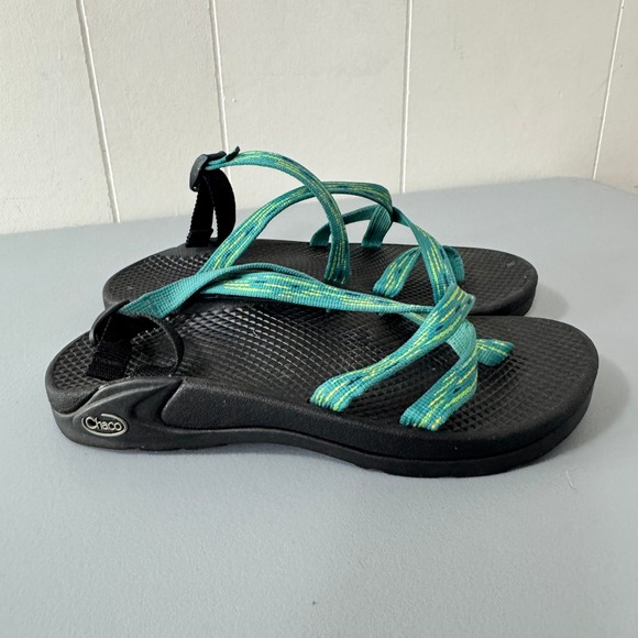 Womens Chaco Zong X Stitch Teal Sport Sandals Size US 7 Performance Footwear - Picture 1 of 10